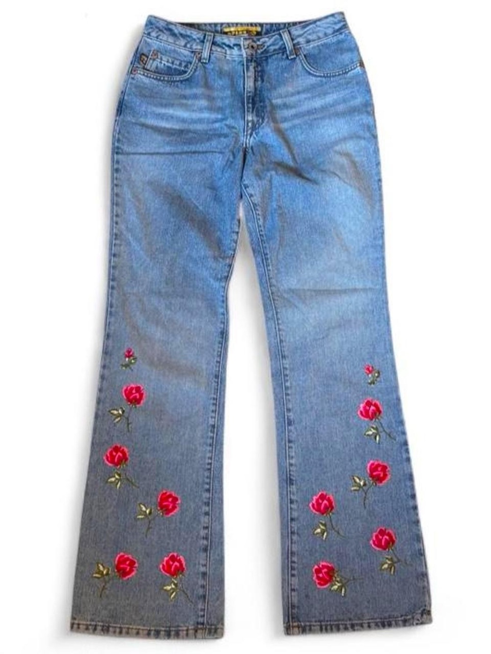 90’s VINTAGE Jnco Girlie Stuff Bootcut Embroidered Jeans